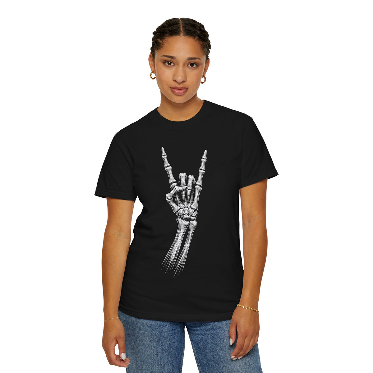 Skeleton Hand 'Devil's Horns' T-Shirt